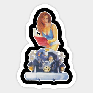 Porsche Engine Girl Sticker